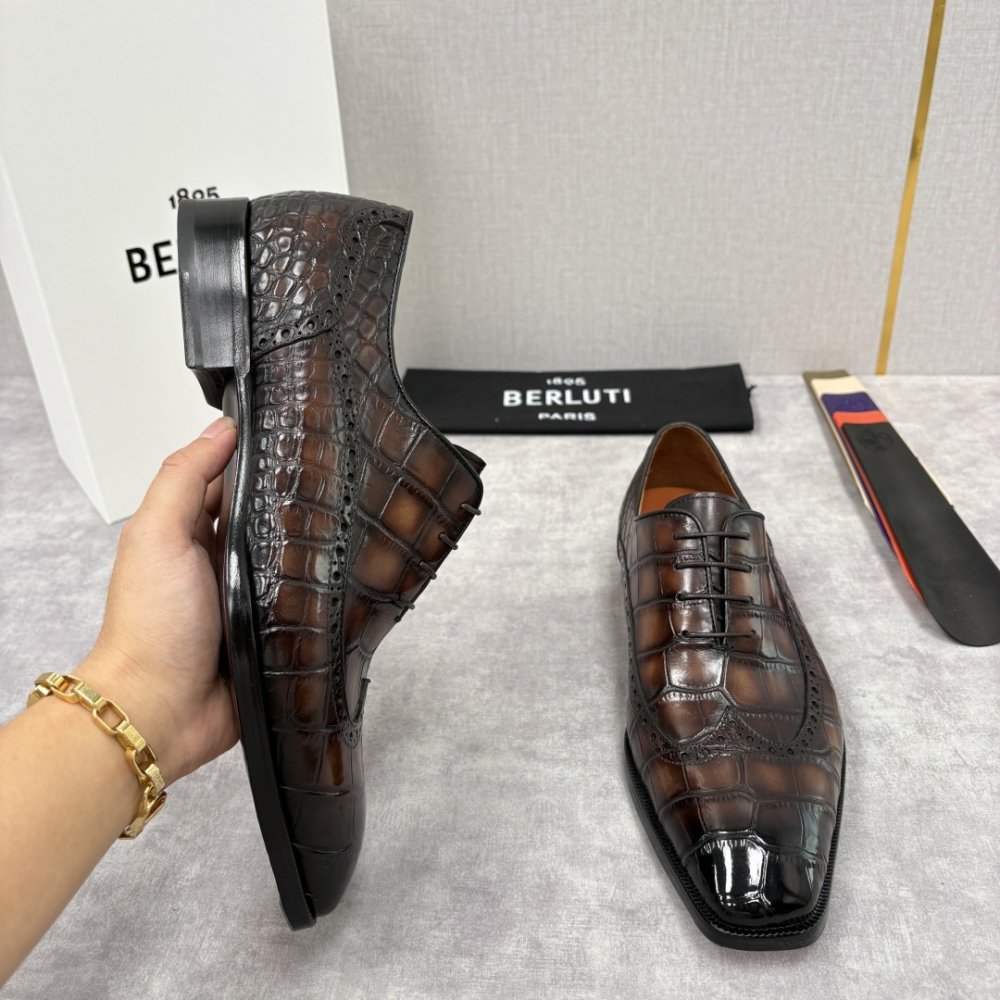 Shoes leather men's фото 5