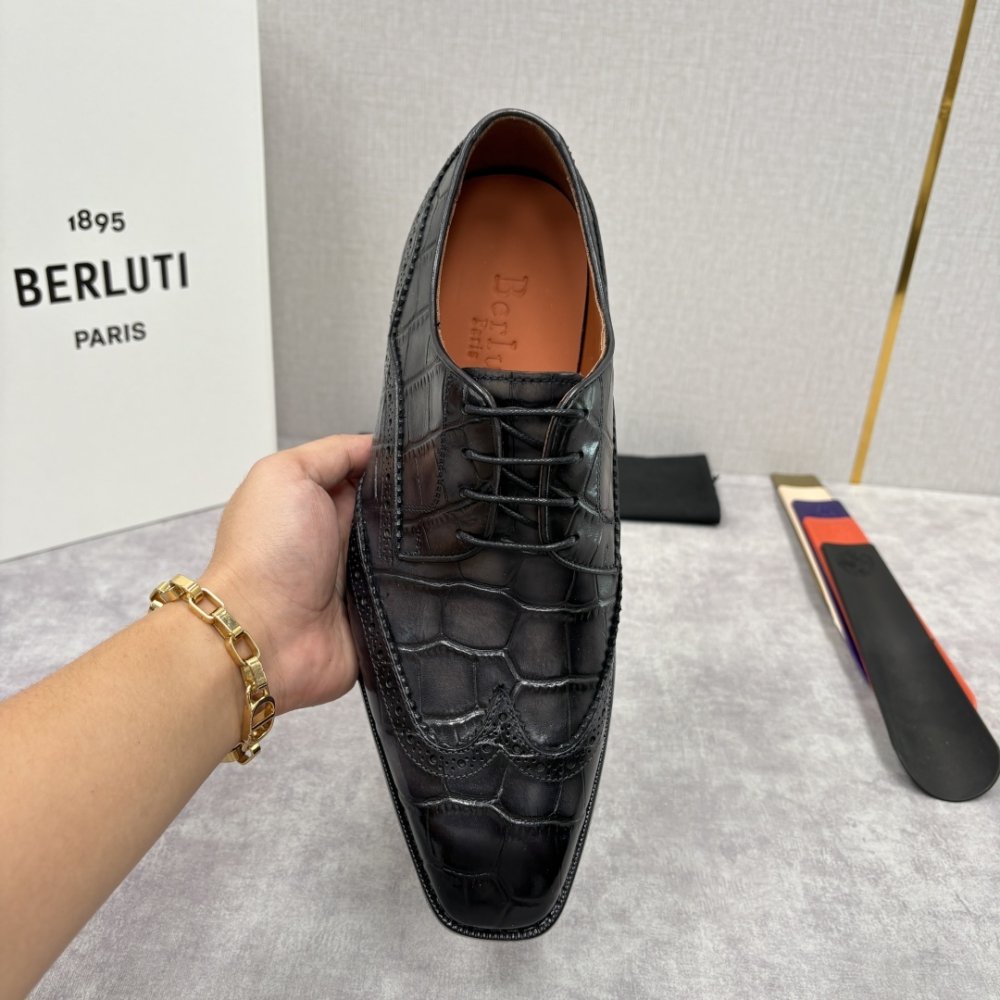 Shoes leather men's фото 6