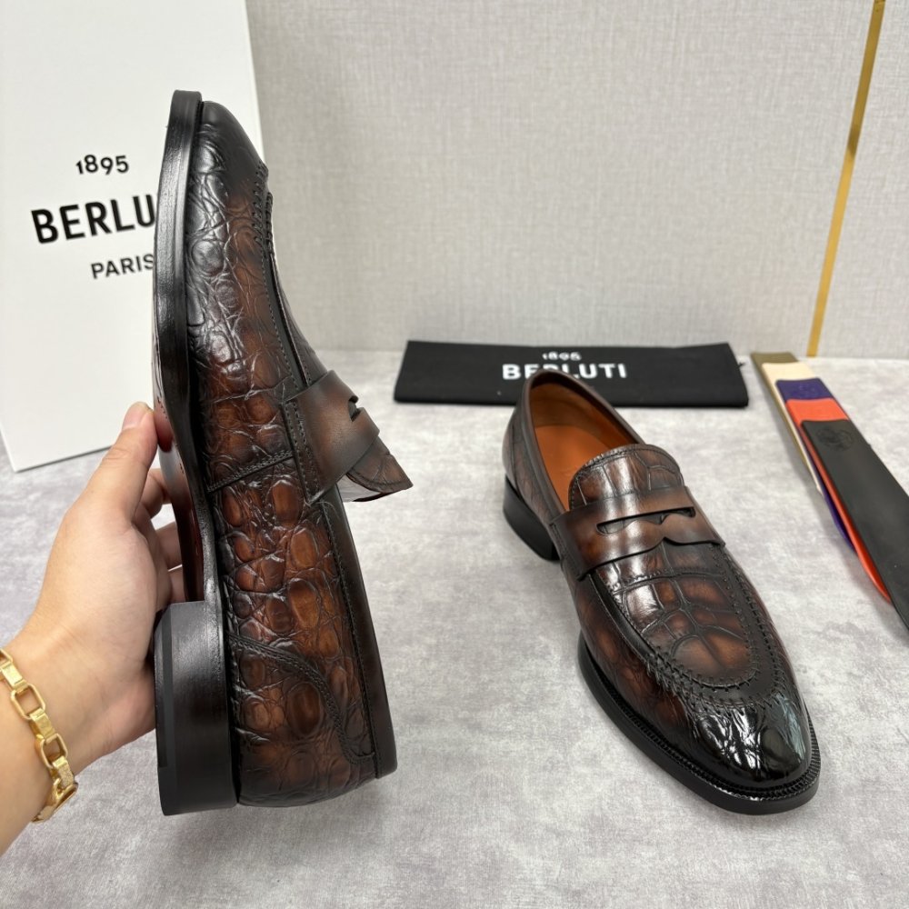 Shoes leather men's фото 7