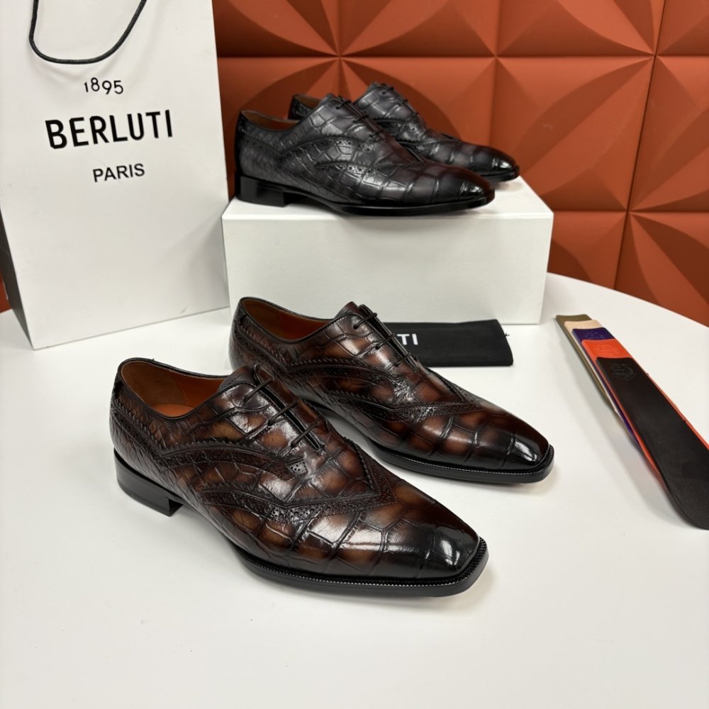 Shoes leather men's фото 7