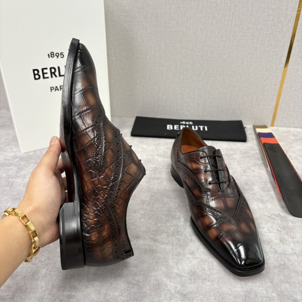 Shoes leather men's фото 7