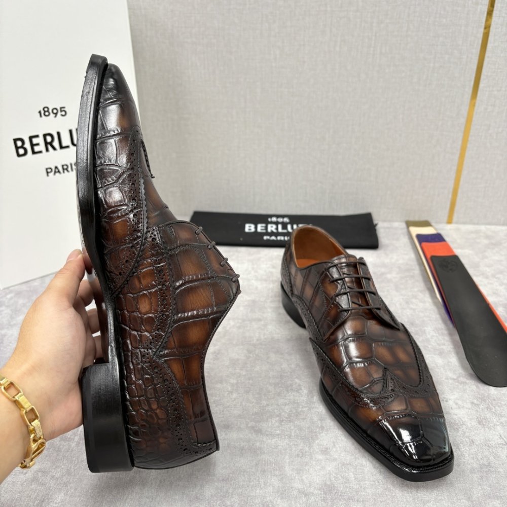 Shoes leather men's фото 7