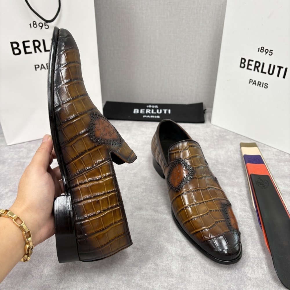 Shoes leather men's фото 7