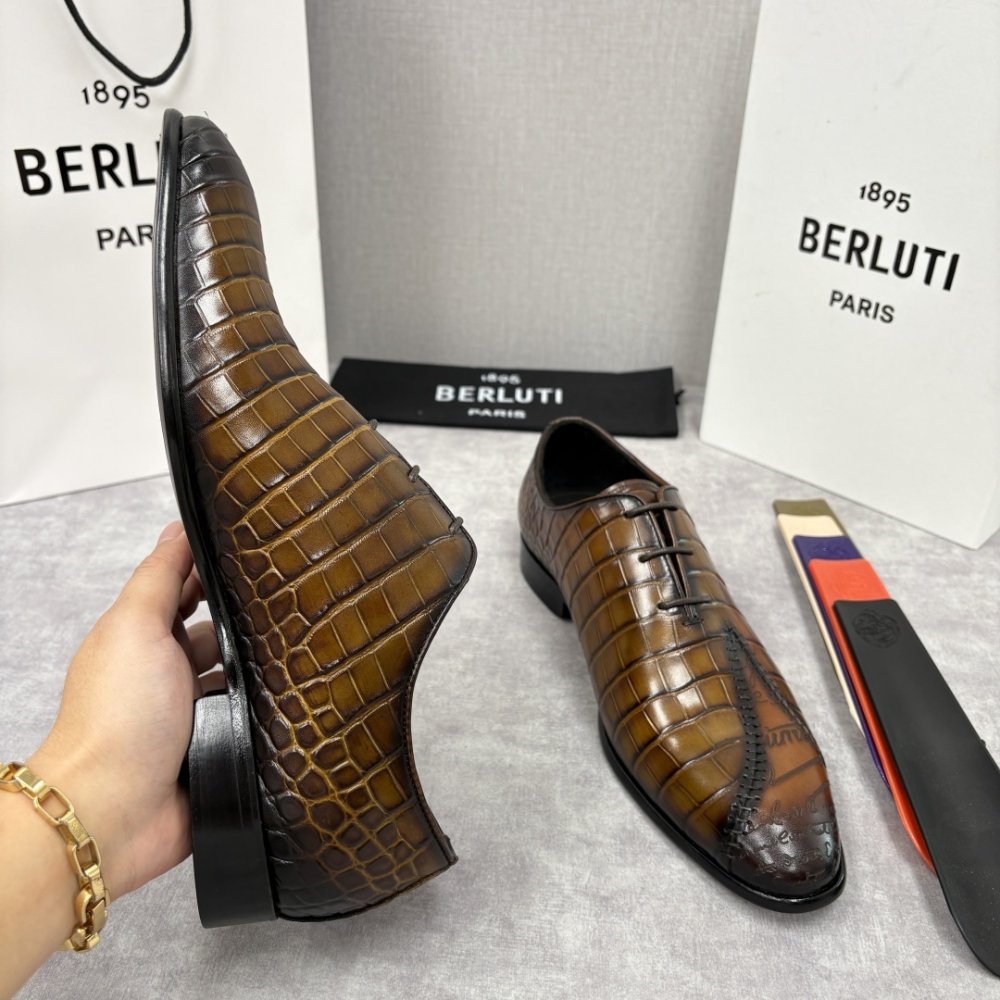 Shoes leather men's фото 7