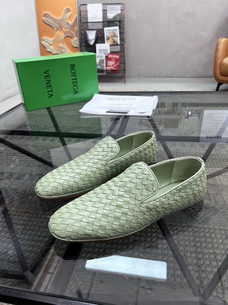 Shoes leather braided men's