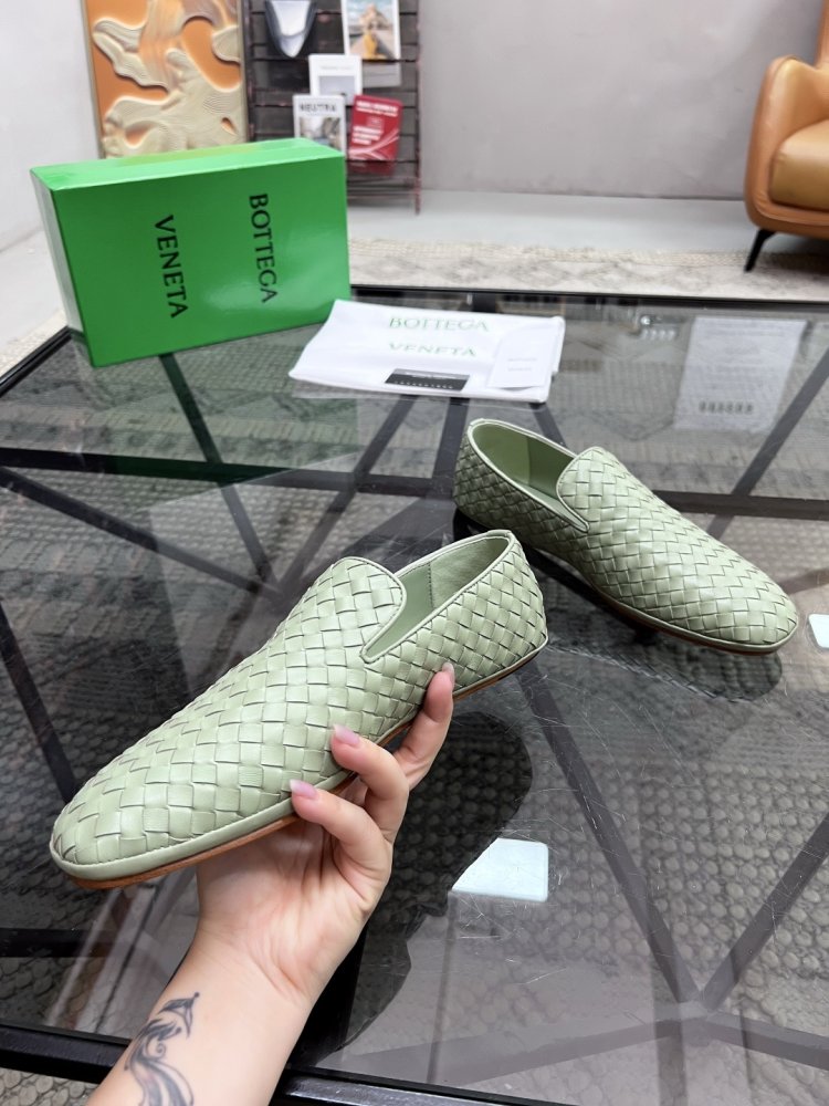 Shoes leather braided men's фото 5