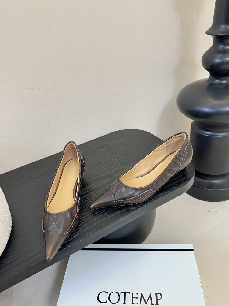 Туфли кожаные с острым носком фото 3