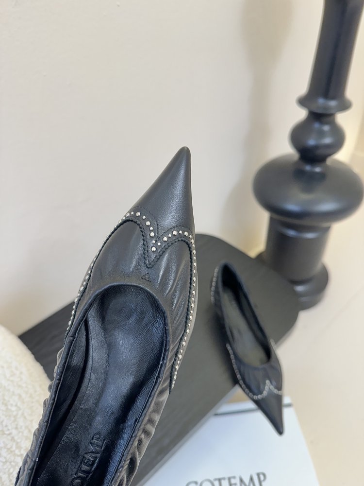 Туфли кожаные с острым носком фото 6