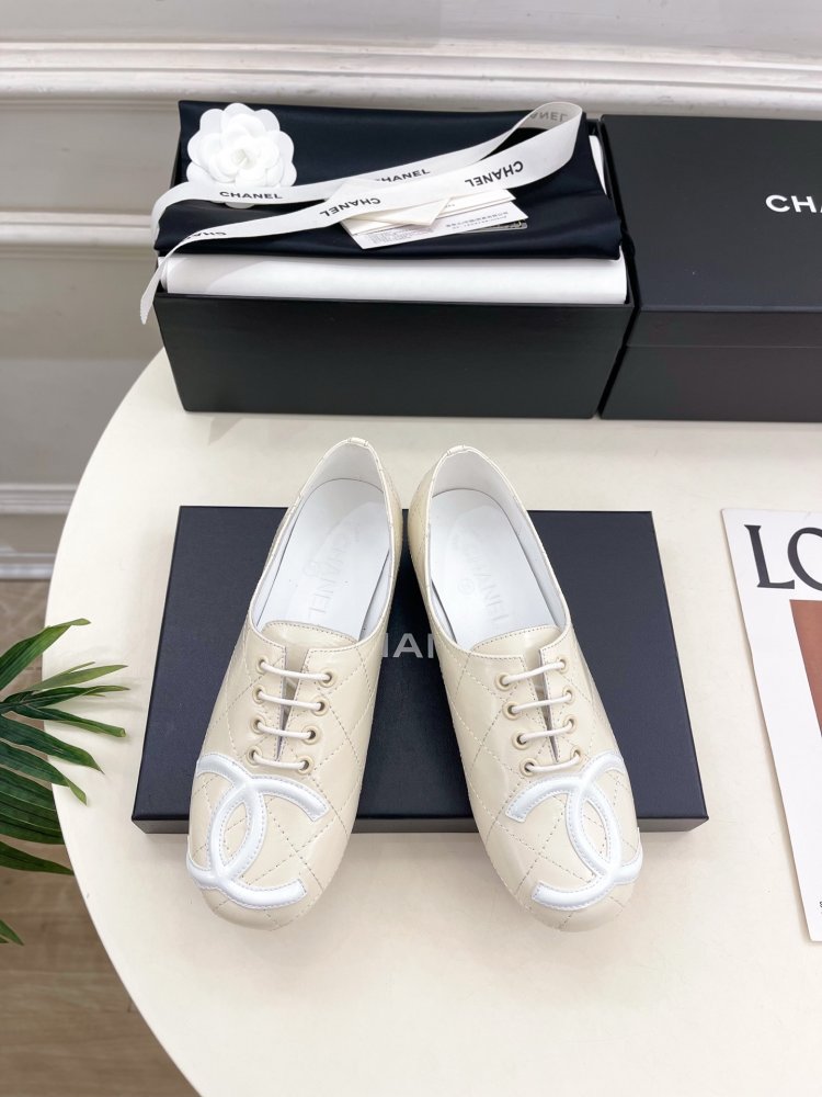 Shoes leather women's on lace