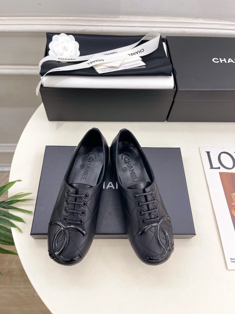 Shoes leather women's on lace