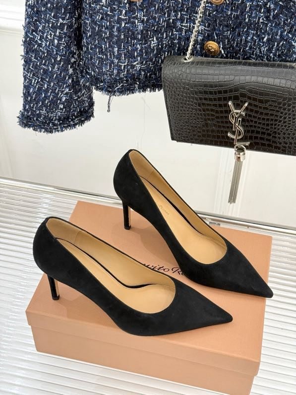 Туфли лодочки замшевые