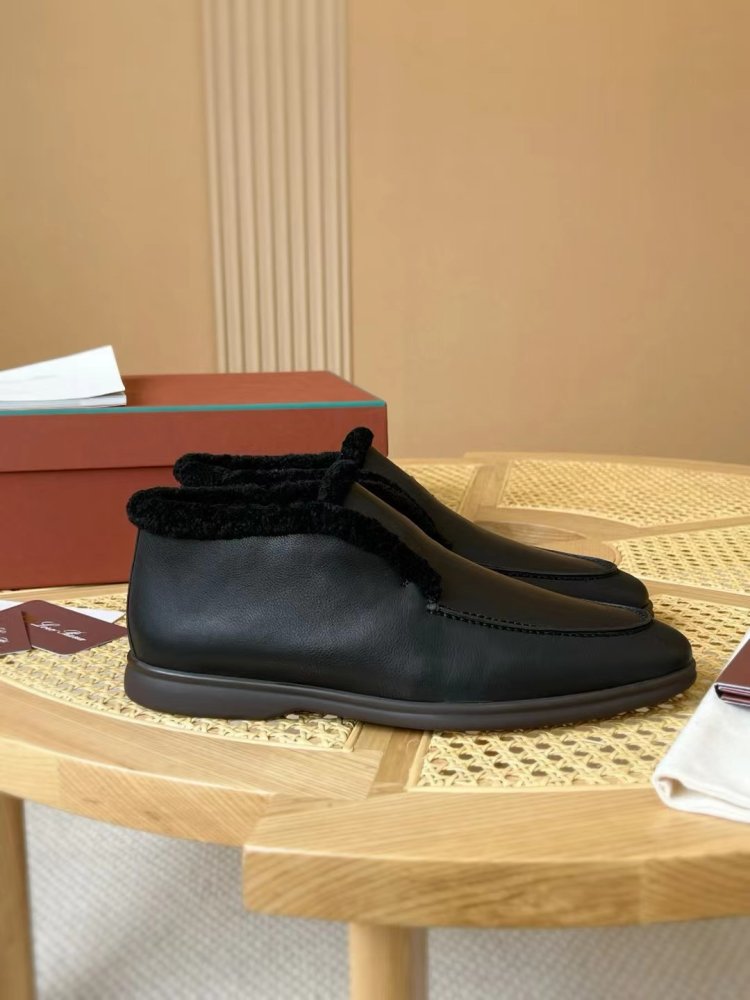 Shoes лоферы men's on fur winter фото 2