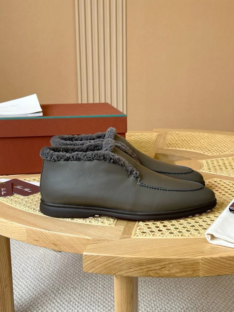 Shoes лоферы men's on fur winter фото 2