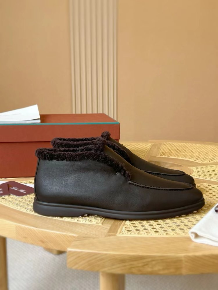 Shoes лоферы men's on fur winter фото 2