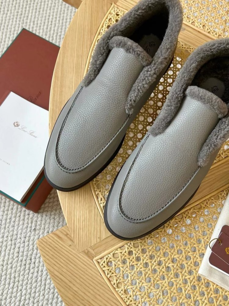 Shoes лоферы men's on fur winter фото 2