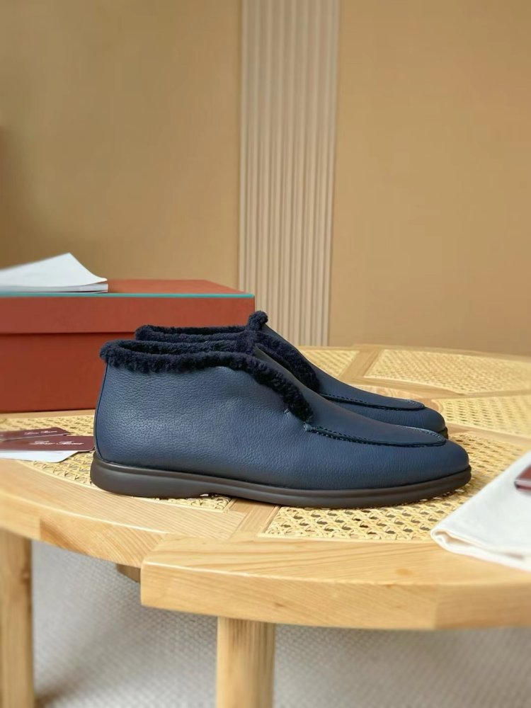 Shoes лоферы men's on fur winter фото 2