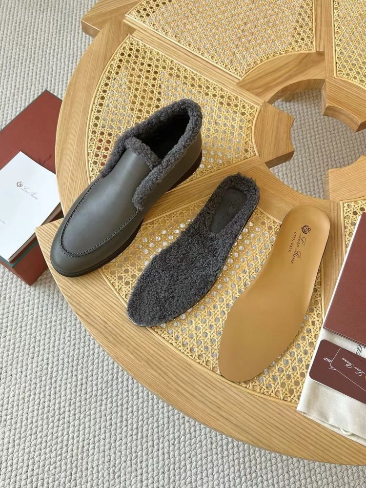 Shoes лоферы men's on fur winter фото 3