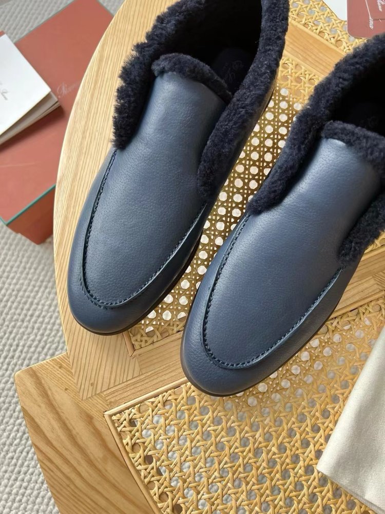 Shoes лоферы men's on fur winter фото 3