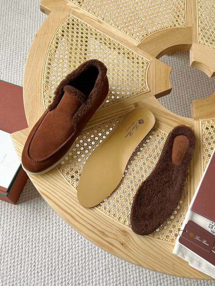 Shoes лоферы men's on fur winter фото 4