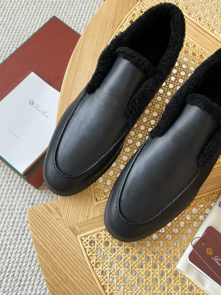 Shoes лоферы men's on fur winter фото 4