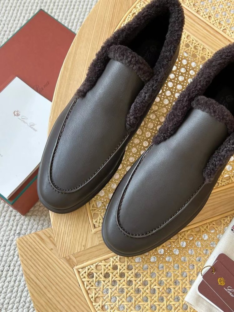 Shoes лоферы men's on fur winter фото 4