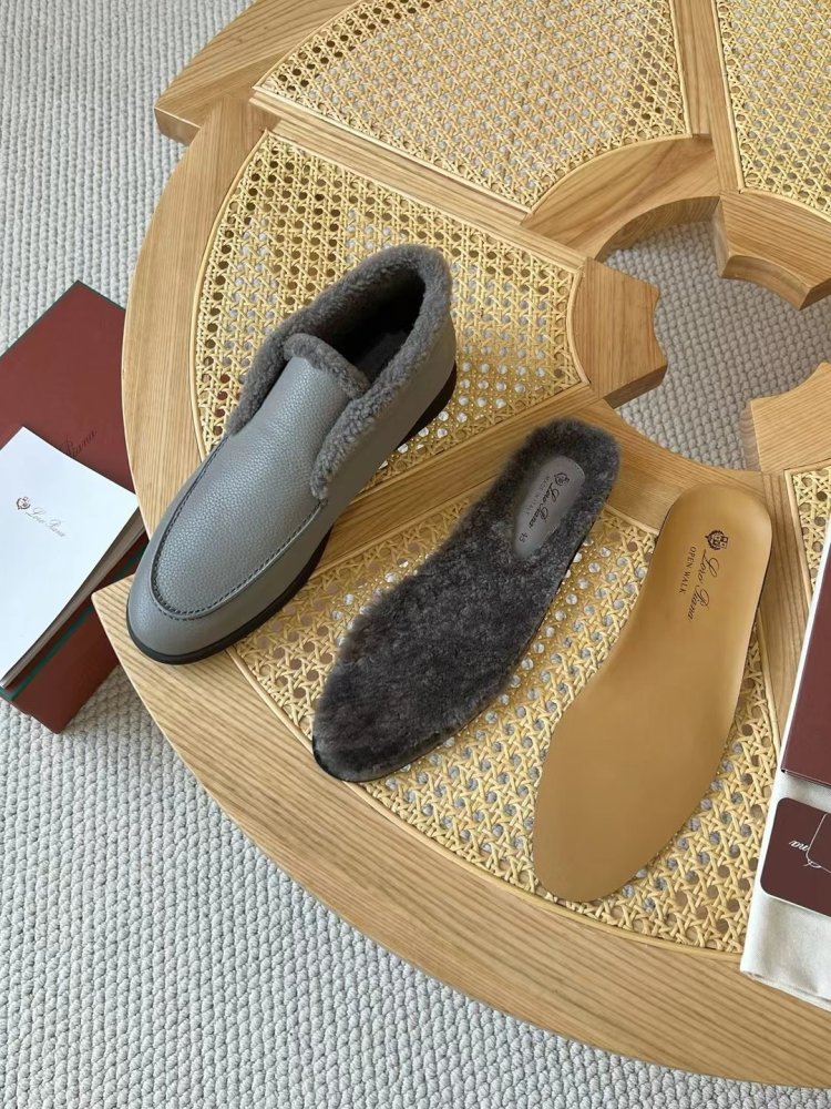 Shoes лоферы men's on fur winter фото 4