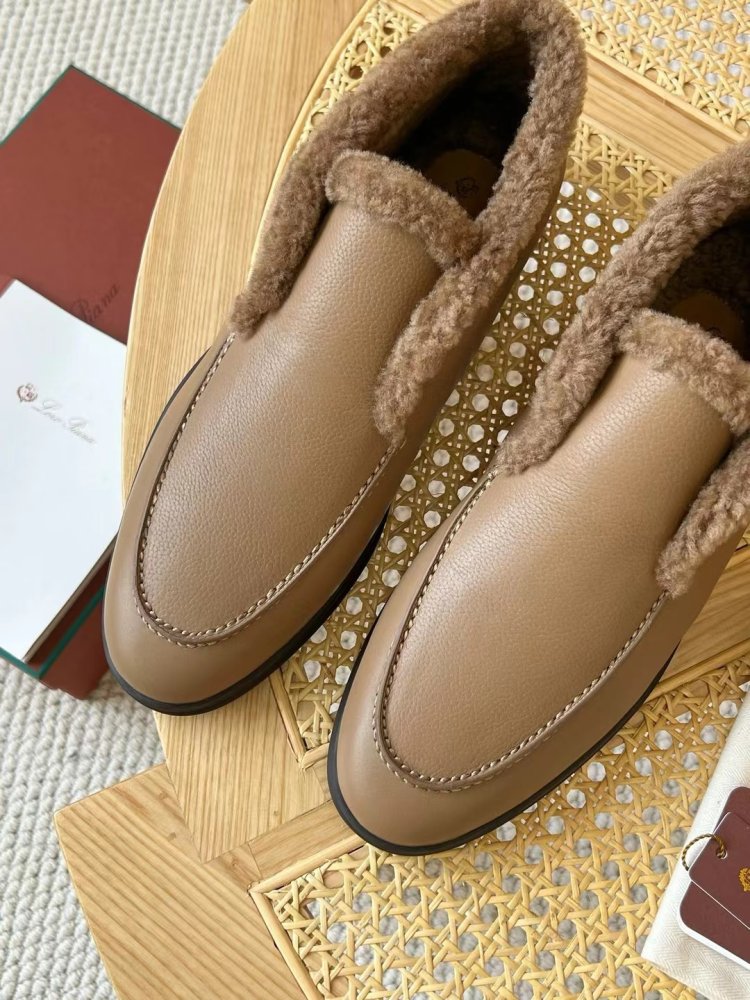 Shoes лоферы men's on fur winter фото 4