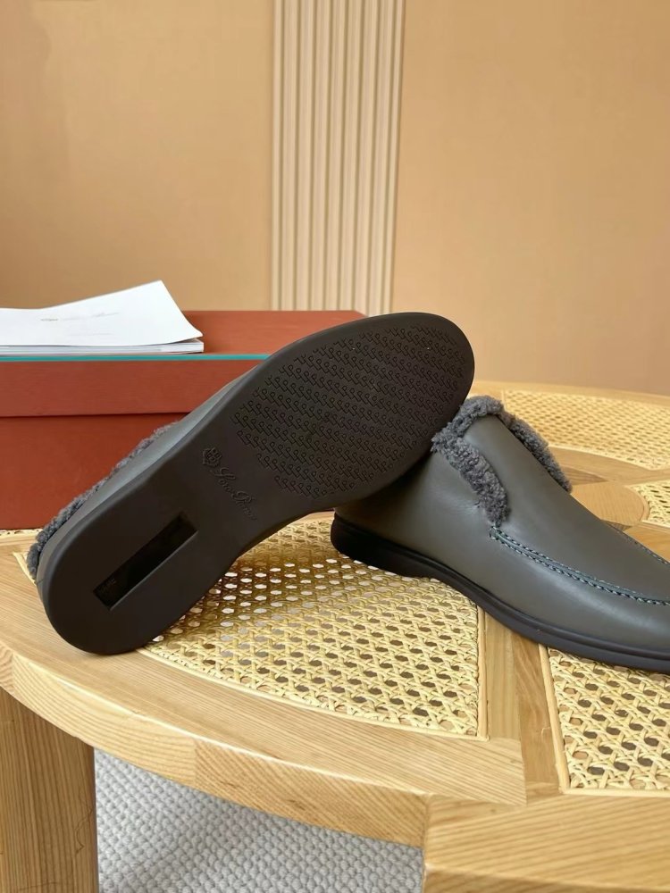 Shoes лоферы men's on fur winter фото 5