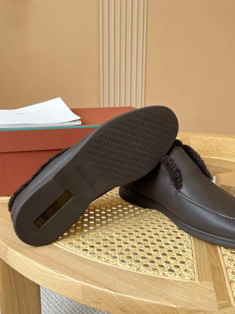 Shoes лоферы men's on fur winter фото 5