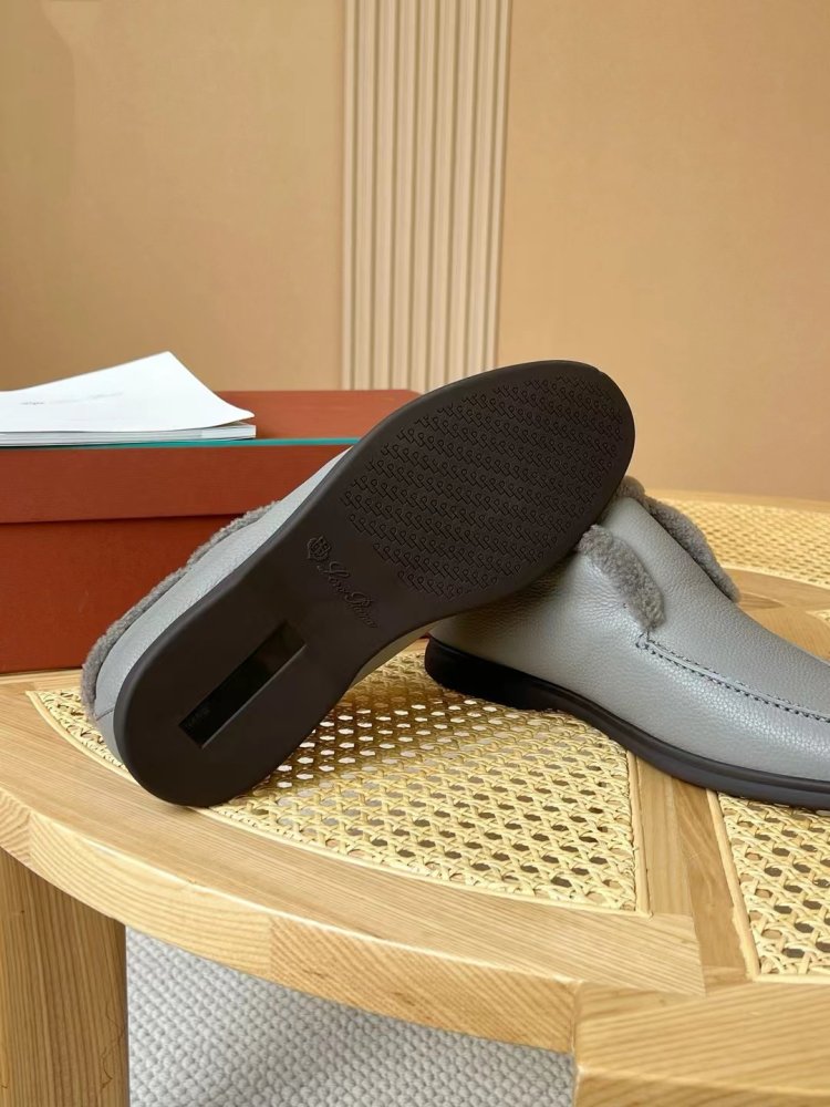 Shoes лоферы men's on fur winter фото 5