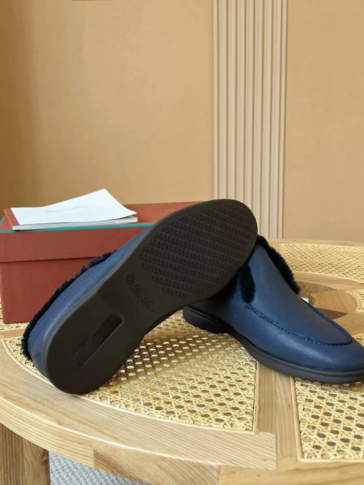 Shoes лоферы men's on fur winter фото 5