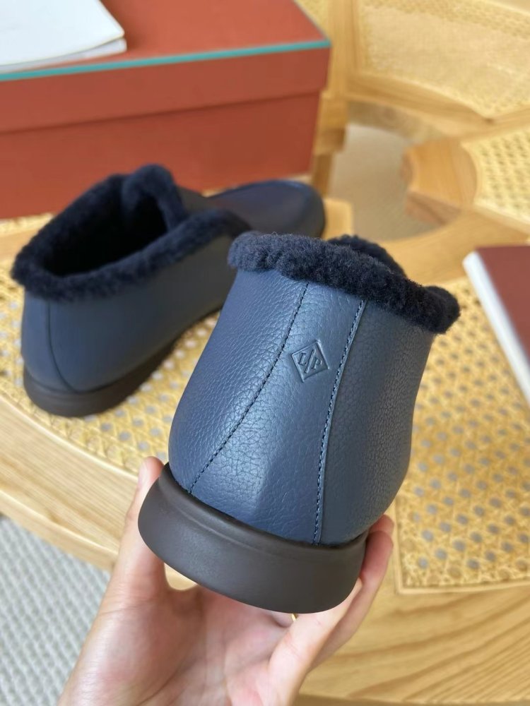 Shoes лоферы men's on fur winter фото 6