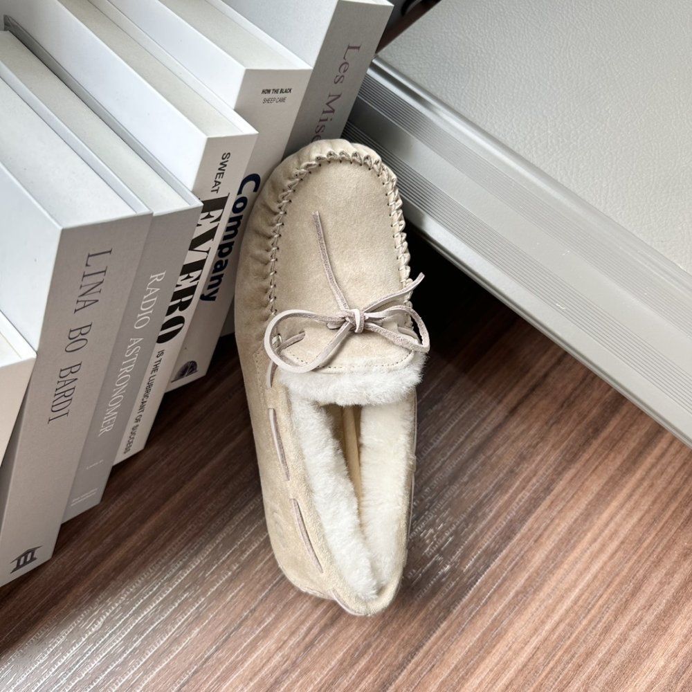 Shoes лоферы on fur winter фото 2