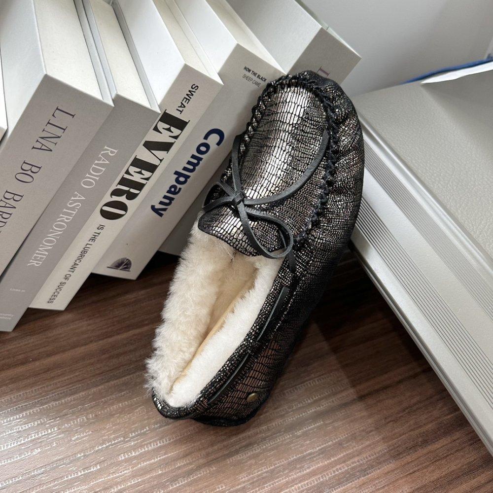 Shoes лоферы on fur winter фото 4