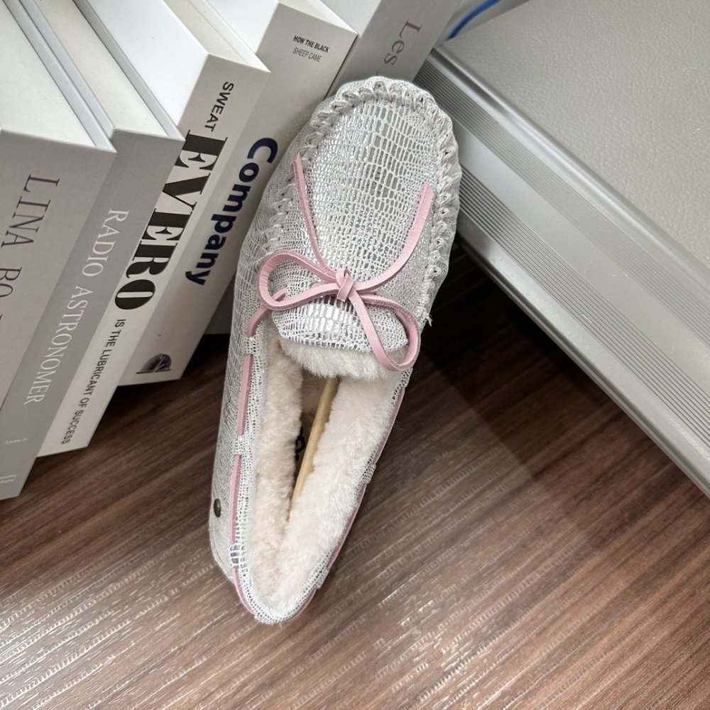 Shoes лоферы on fur winter фото 4