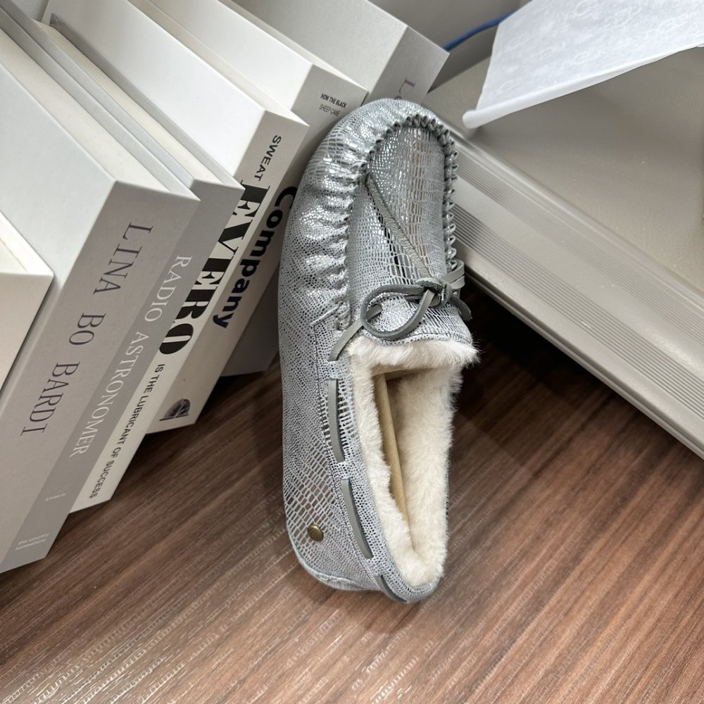 Shoes лоферы on fur winter фото 4