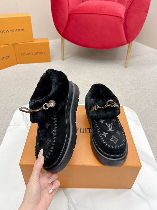 Shoes LV Cortina winter fur фото 2