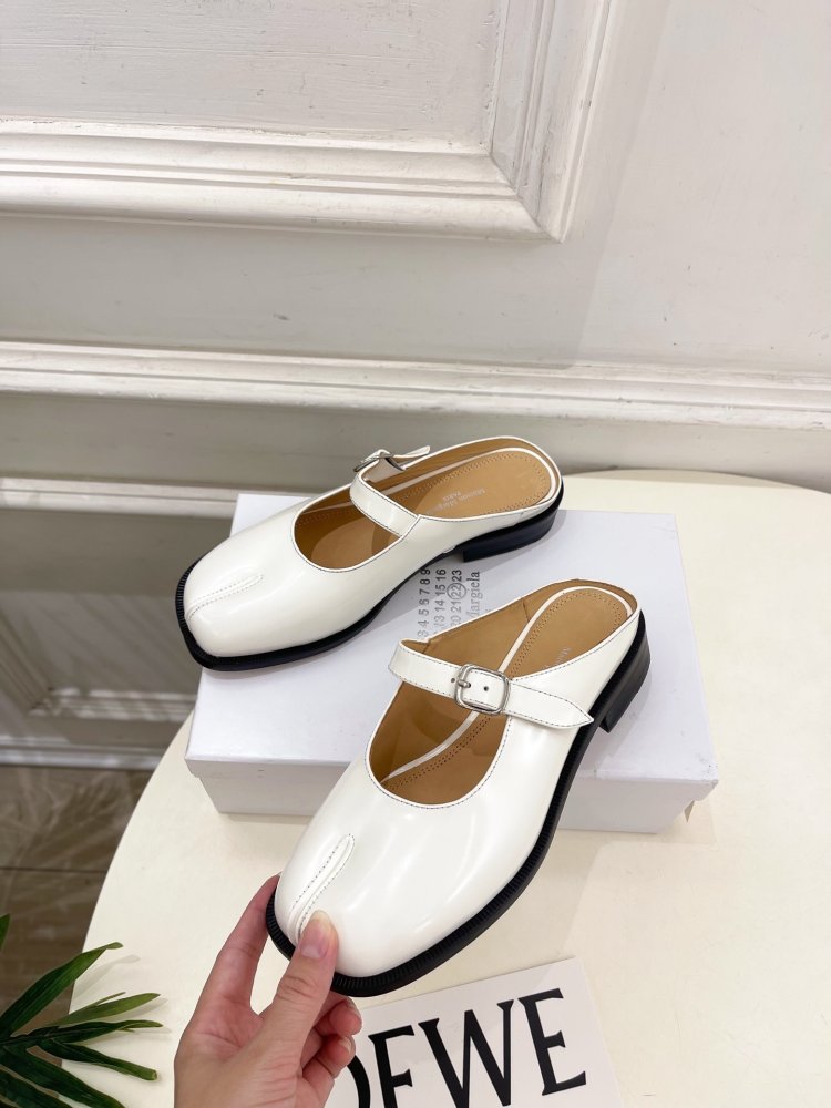 Туфли MM6 Tabi кожаные фото 3