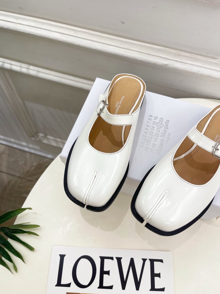 Туфли MM6 Tabi кожаные фото 7