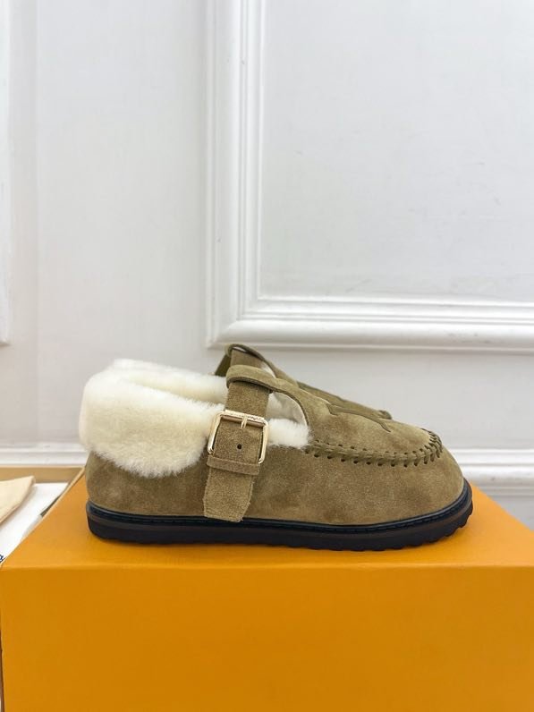 Туфли на меху зимние кожаные