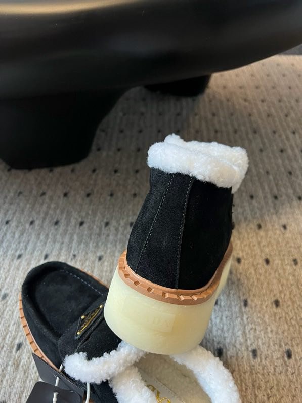 Туфли на меху зимние на высокой подошве фото 5