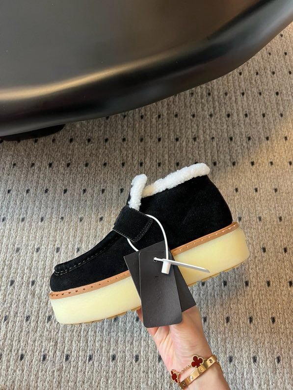 Туфли на меху зимние на высокой подошве фото 8