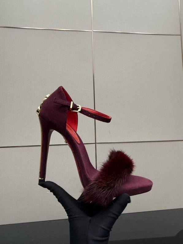 Туфлі на високому підборах і норковым хутром фото 8