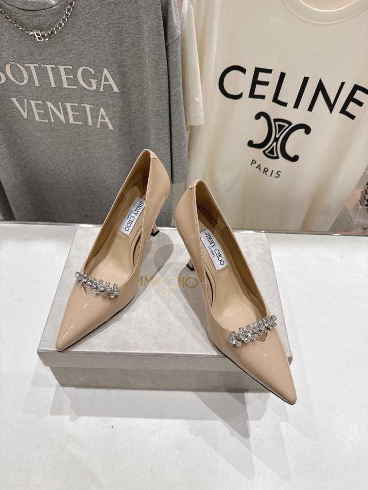 Туфлі на високому підборах зі стразами і ланцюжком фото 2