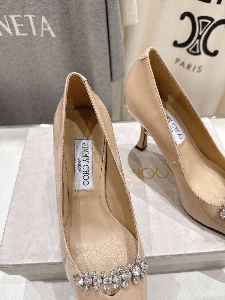 Туфлі на високому підборах зі стразами і ланцюжком фото 6