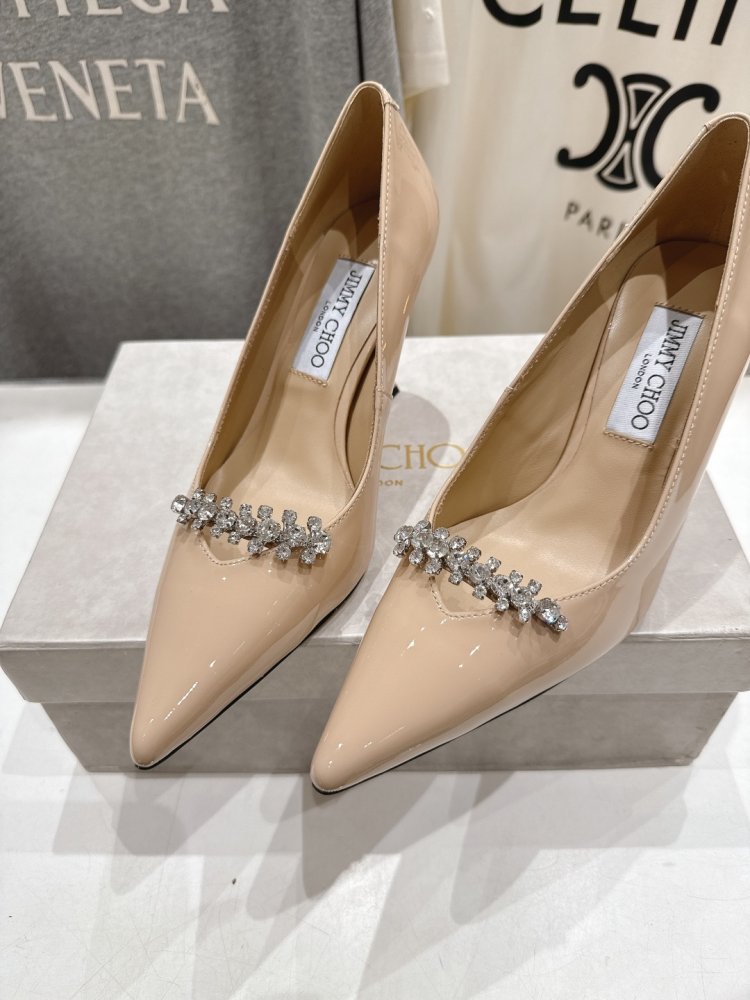 Туфлі на високому підборах зі стразами і ланцюжком фото 7