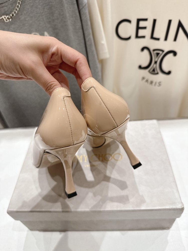 Туфлі на високому підборах зі стразами і ланцюжком фото 8