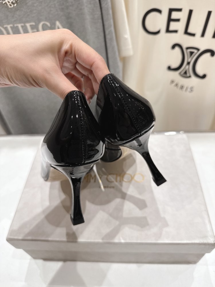 Туфлі на високому підборах зі стразами і ланцюжком фото 8