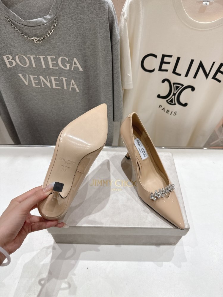 Туфлі на високому підборах зі стразами і ланцюжком фото 9