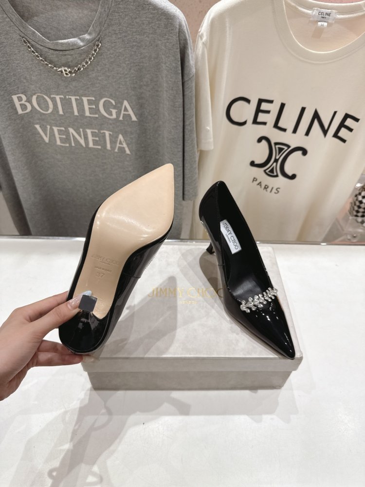 Туфлі на високому підборах зі стразами і ланцюжком фото 9